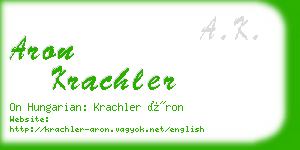 aron krachler business card